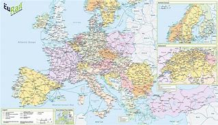 Image result for Detailed Europe Train Map