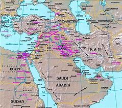 Image result for Map of the Middle East 1000 BC
