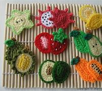 Image result for Crochet Fruit Appliques