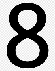 Image result for Number 8 Black and White
