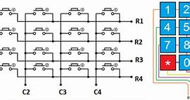 Image result for 4x4 Keypad Schematic