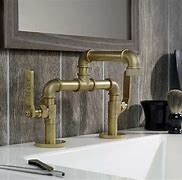 Image result for Industrial Style Bathroom Faucets