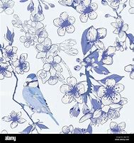 Image result for Blue and White Toile Wallpaper
