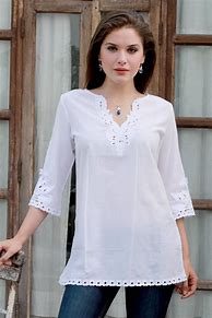 Image result for Ladies White Tunic Tops