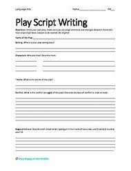 Image result for Blank Play Script Template