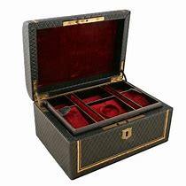 Image result for Vintage Leather Jewelry Box