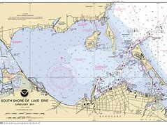 Image result for Lake Erie Depth Map
