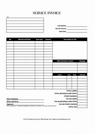 Image result for Work Invoice Form