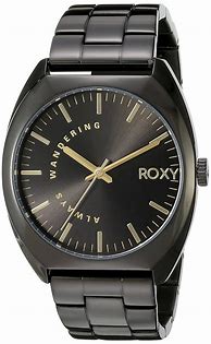 Image result for Woman's Roxy Watch Double Black Leather Strap
