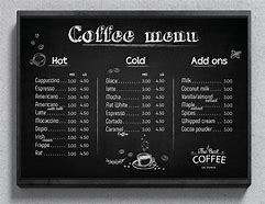 Image result for Coffee Menu Board