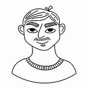 Image result for Black and White Drawing of a Person