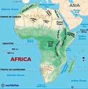 Image result for West Africa Physical Highlands Map Of