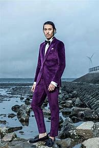 Image result for Purple Velvet Suit Men