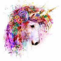 Image result for Bright Watercolor Unicorn