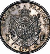 Image result for 5 Francs 1870 France Coin