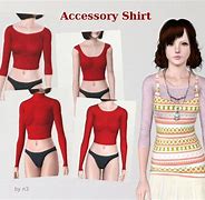 Image result for Sims 4 Accessories Shirt