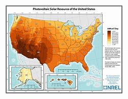 Image result for Solar Radiation Map USA