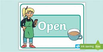 Image result for Cafe Open Saturday Sign