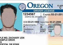 Image result for Oregon Drivers License Format