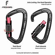 Image result for Auto Locking Carabiner Heavy Duty