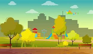 Image result for City Park Cartoon Image