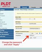 Image result for How to Change Password Wi-Fi Router PLDT