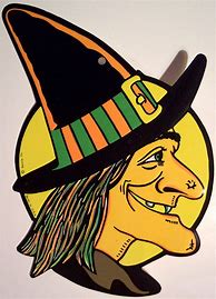 Image result for Vintage Halloween Witch Decoration