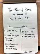 Image result for Pros and Cons List Funny