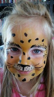 Image result for Leopard Face Paint Kid's