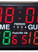 Image result for Basketball Clock Scoreboard