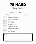 Image result for 75 Day Hard Challenge Template