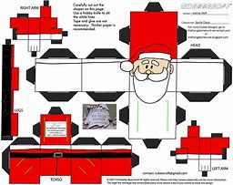 Image result for Papercraft Santa Claus Mario