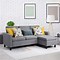 Image result for Walsunny Convertible Sectional Sofa Couch with Reversible Chaise, L-Shaped Couch with Modern Linen Fabric for Small Space (Dark Grey)