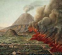 Image result for Vesuvius Eruption 79 Drawing