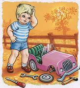Image result for Sad Boy with Broken Toy Car
