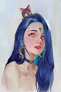 Image result for Blue Haired Girl Digital Art