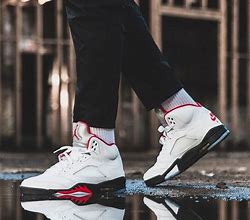 Image result for Red 5s Shoes