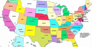 Image result for Us Map with States and Capitals Printable