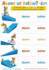 Image result for Above vs below Practice for Kids