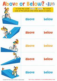 Image result for Above or Under Worksheet