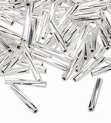 Image result for Silver Glass Beads