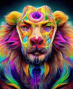 Image result for Lion Trippy Picture Face