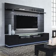 Image result for TV Wall Unit with Floating Shelves