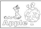 Image result for A for Apple Coloring Pages