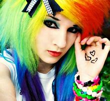 Image result for Anime Emo Girl Rainbow