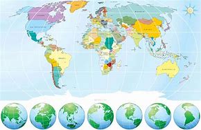 Image result for World Globe Map Asia