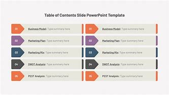 Image result for PowerPoint Table of Contents Example