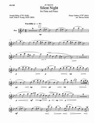 Image result for Silent Night Flute Sheet Music