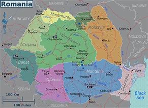 Image result for Romania States Map