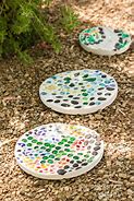Image result for DIY Concrete Mosaic Stepping Stones